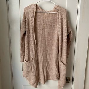 Tan colored cardigan